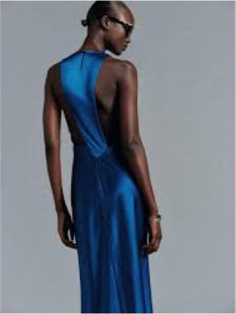 NWT Reformation Noe Sea Blue Silk Midi Slip Dress - Picture 2 of 4